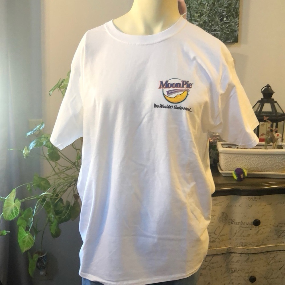 HANES MOON PIE ITS A SOUTHERN THING GRAPHIC WHITE TEE UNISEX LG NEW WITHOUT TAGS - Picture 2 of 10
